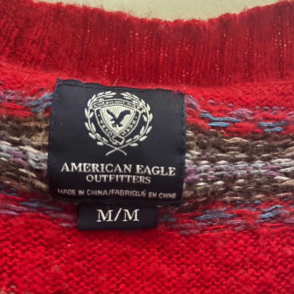 Off-the-Shoulder Red Sweater - Picture 4 of 5